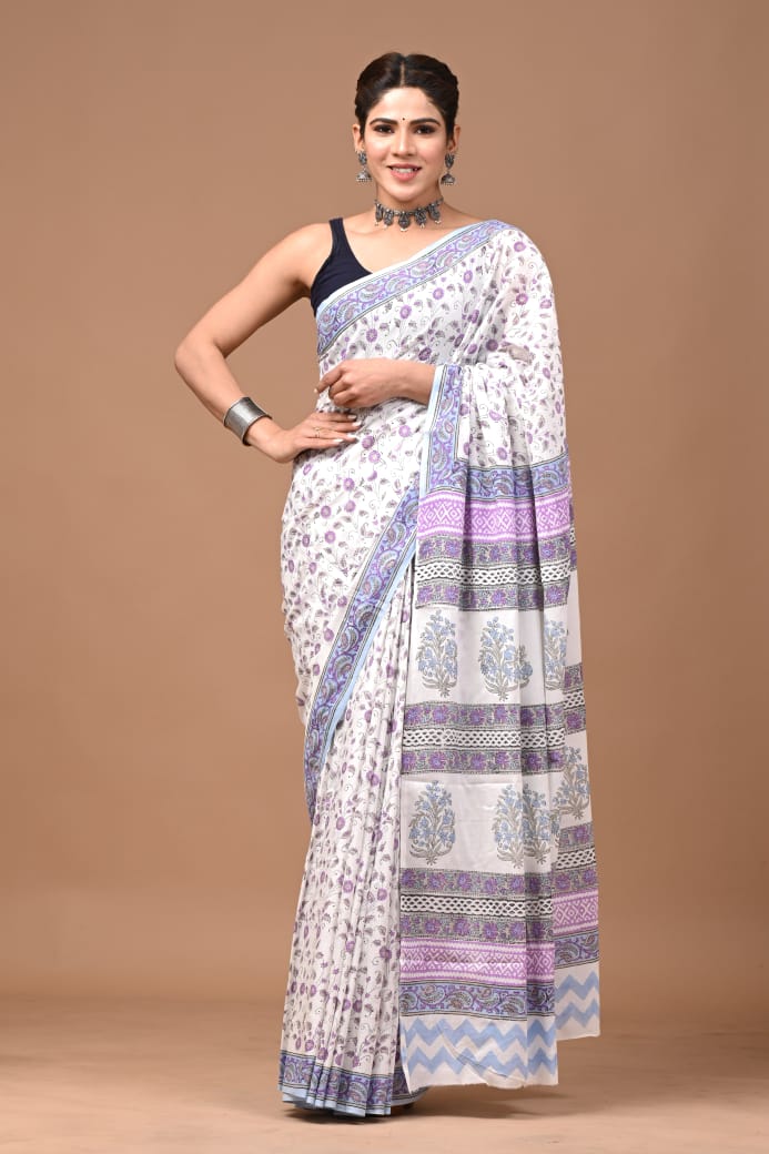 Aangan Mul Cotton (J) Ready To Wear Pocket Saree