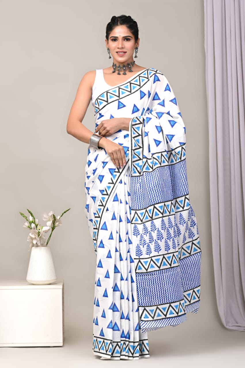 Aangan Mul Cotton (F) Ready To Wear Pocket Saree