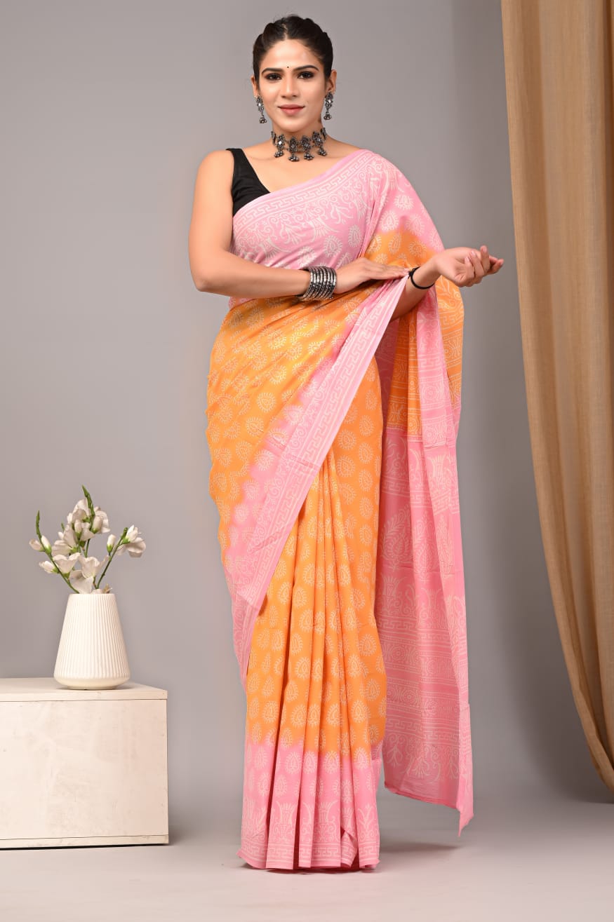 Aangan Mul Cotton (E) Ready To Wear Pocket Saree