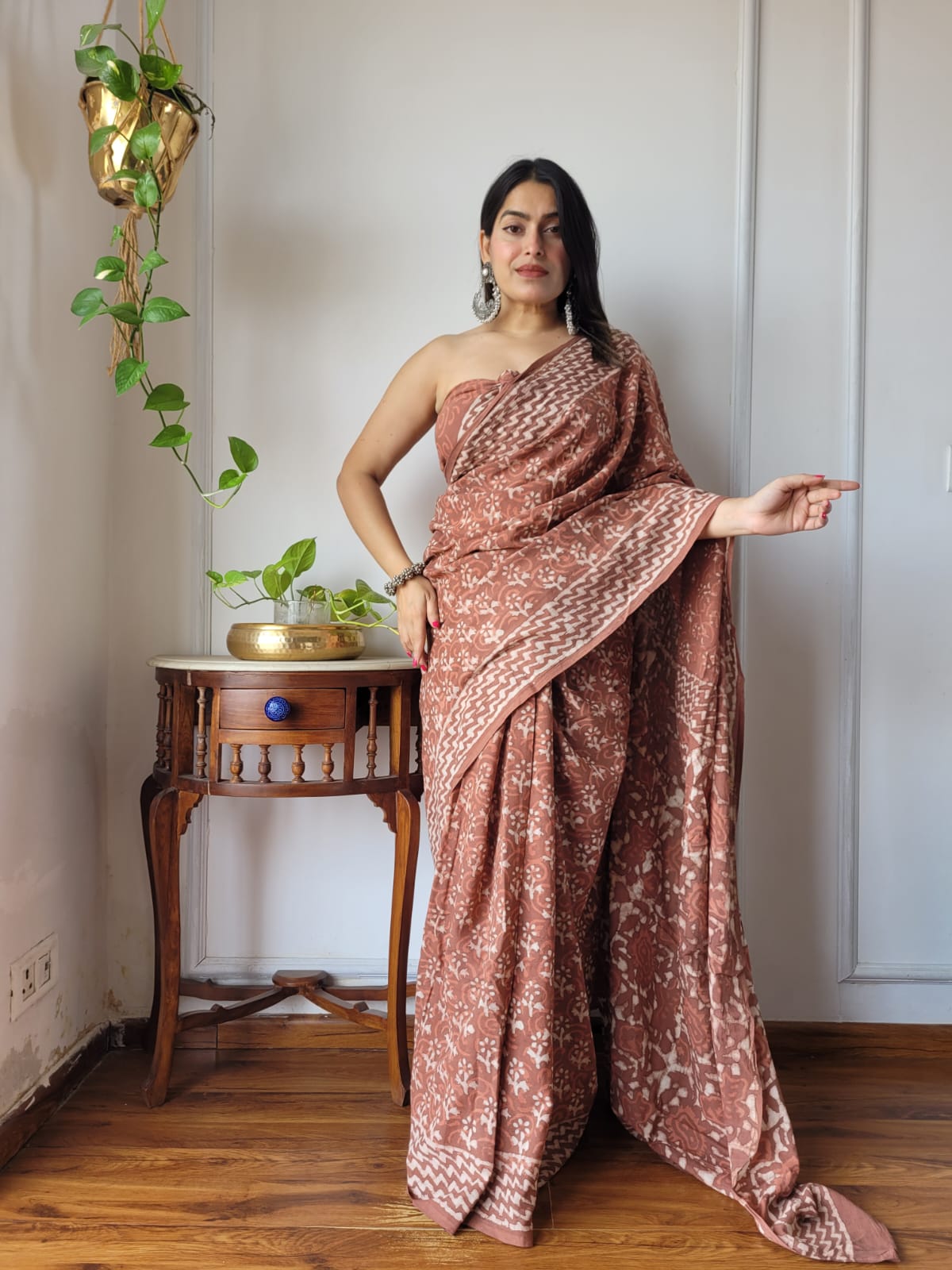 Aangan Mul Cotton (J) Ready To Wear Pocket Saree