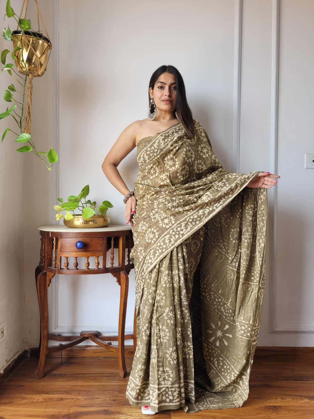 Aangan Mul Cotton (D) Ready To Wear Pocket Saree