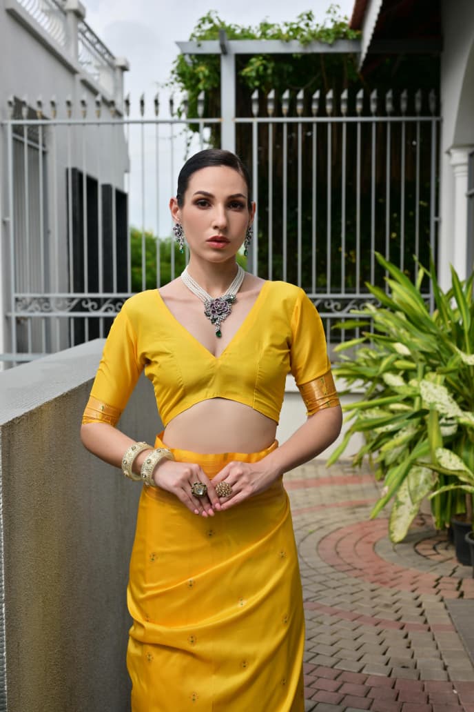 Utsav Umang Powerloom Paithani Silk (C) Ready To Wear Pocket Saree