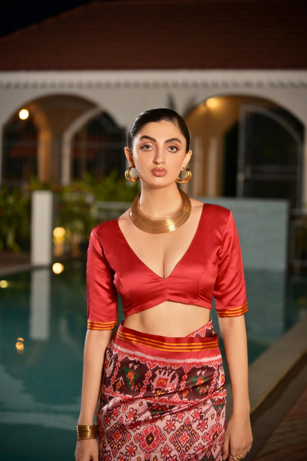 Rivika Patola Silk (B) Ready To Wear Pocket Saree
