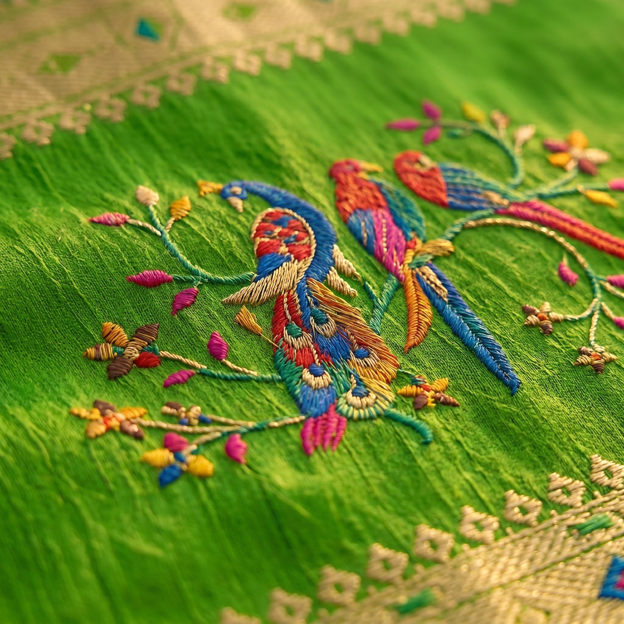 Utsav Umang Powerloom Paithani Silk (D) Ready To Wear Pocket Saree
