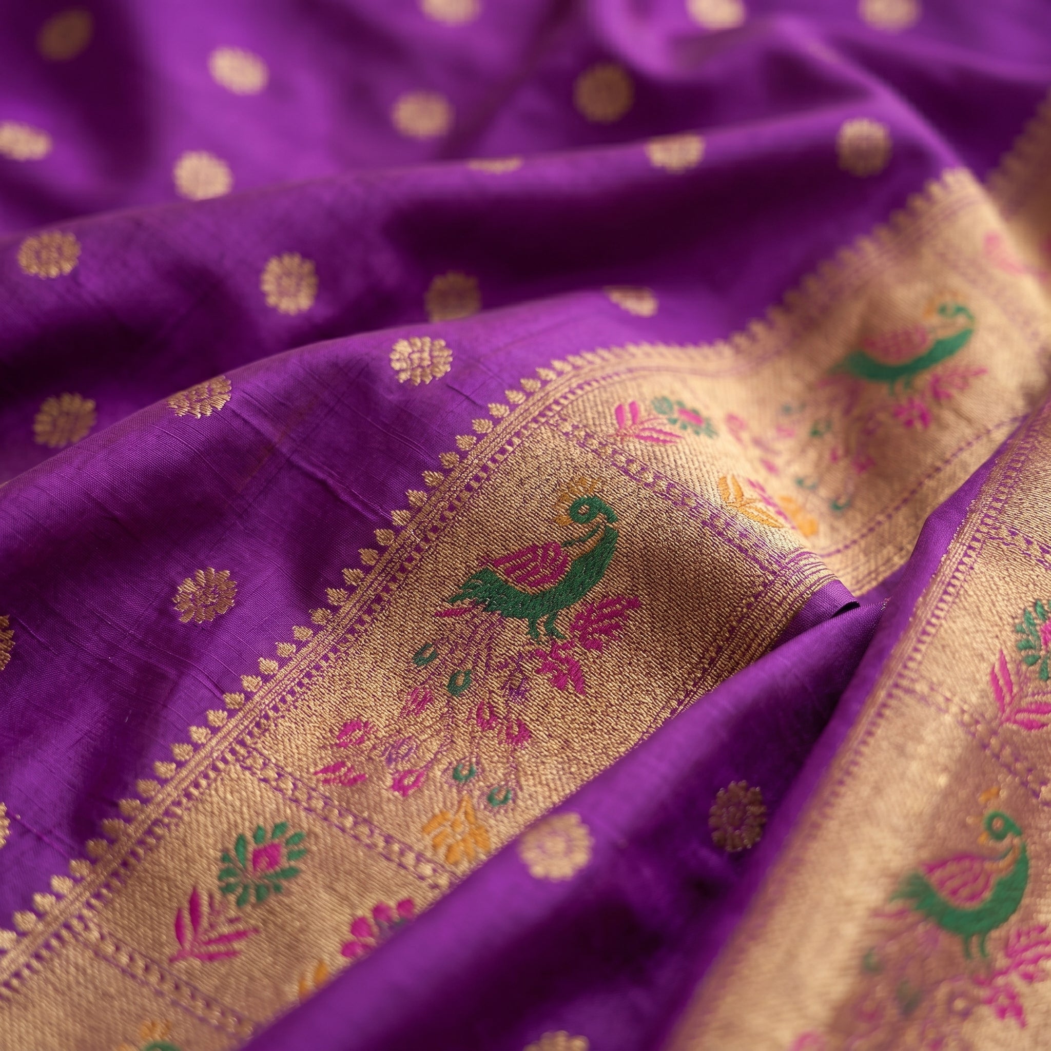 Alankrita Powerloom Paithani Silk (C) Ready To Wear Pocket Saree