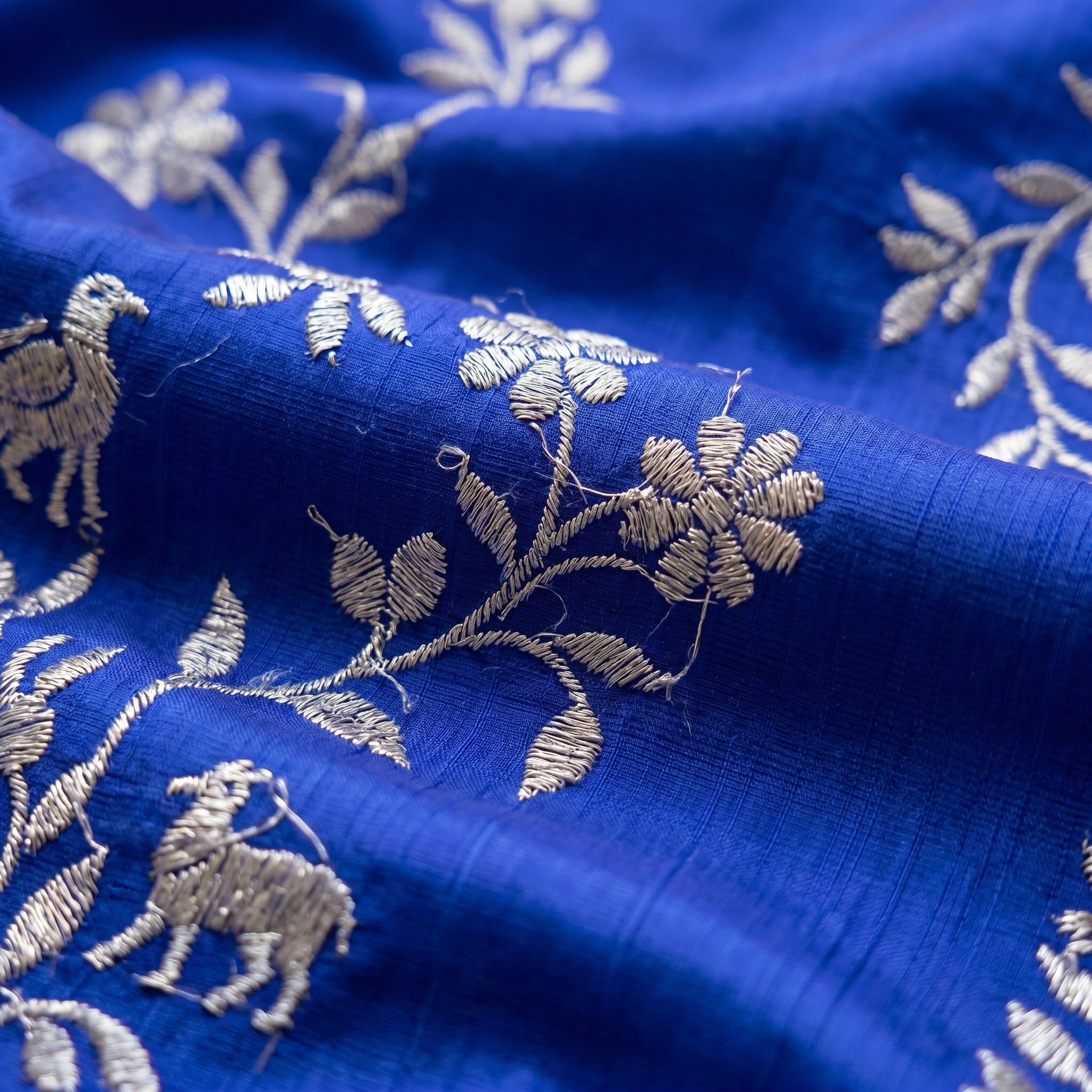Shubh Shringar (Royal Blue) Powerloom Paithani Silk Ready To Wear Pocket Saree