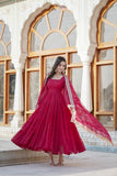 Gulaabo Raani Georgette Catonic Shade Fabric Gown