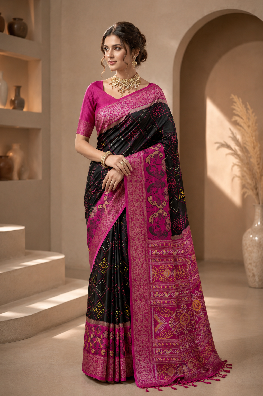 Iris Radiance Silk (D) Ready To Wear Pocket Saree
