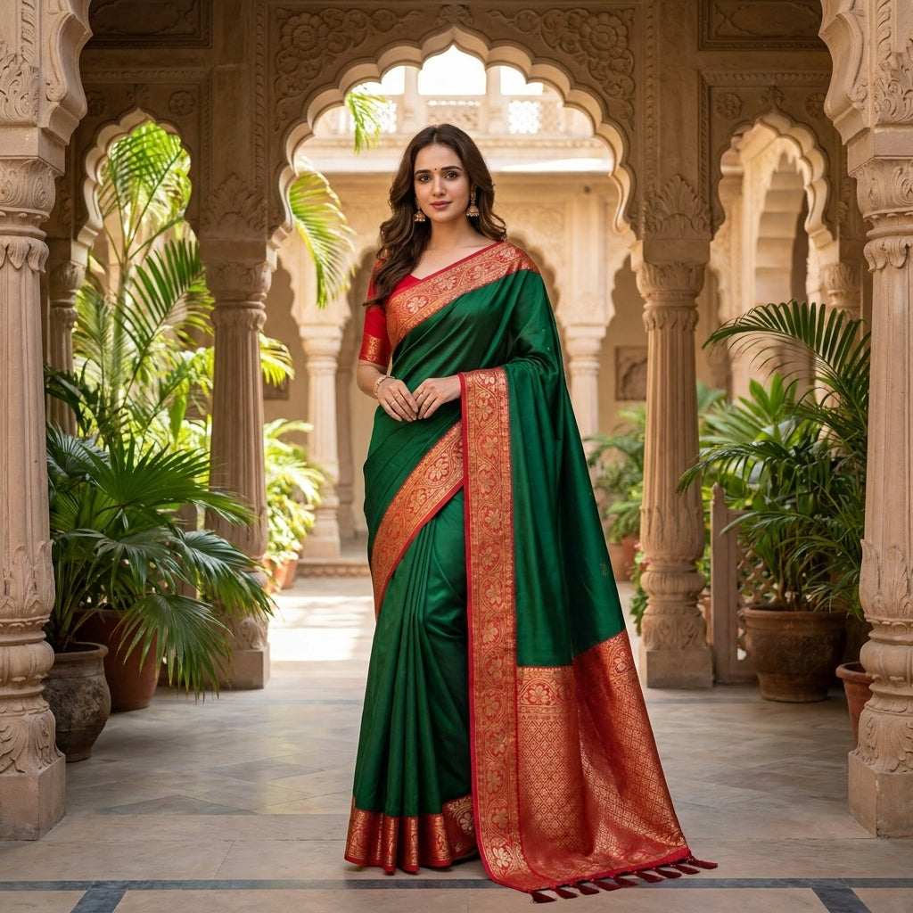 Dual Gleam Ready To Wear Pocket Saree