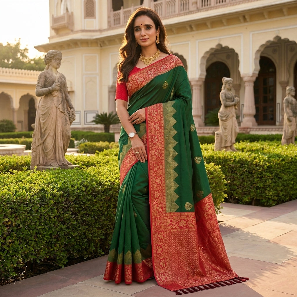 Dual Gleam Ready To Wear Pocket Saree