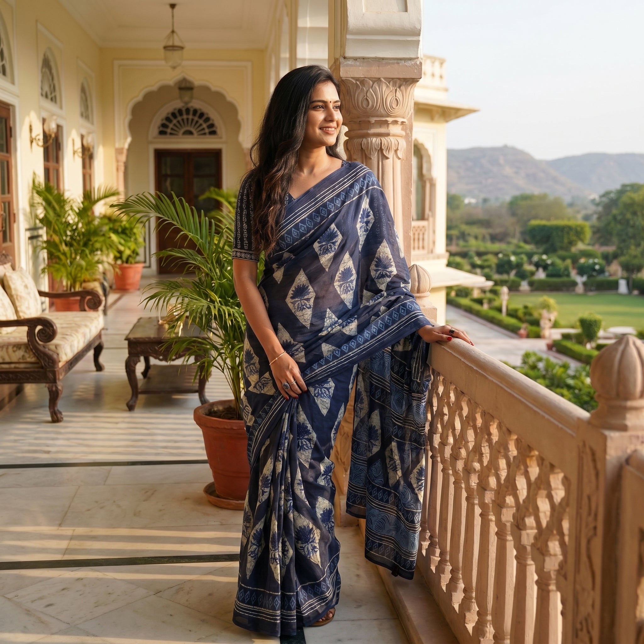Nine to Thrive Mul Cotton (B) Ready To Wear Pocket Saree