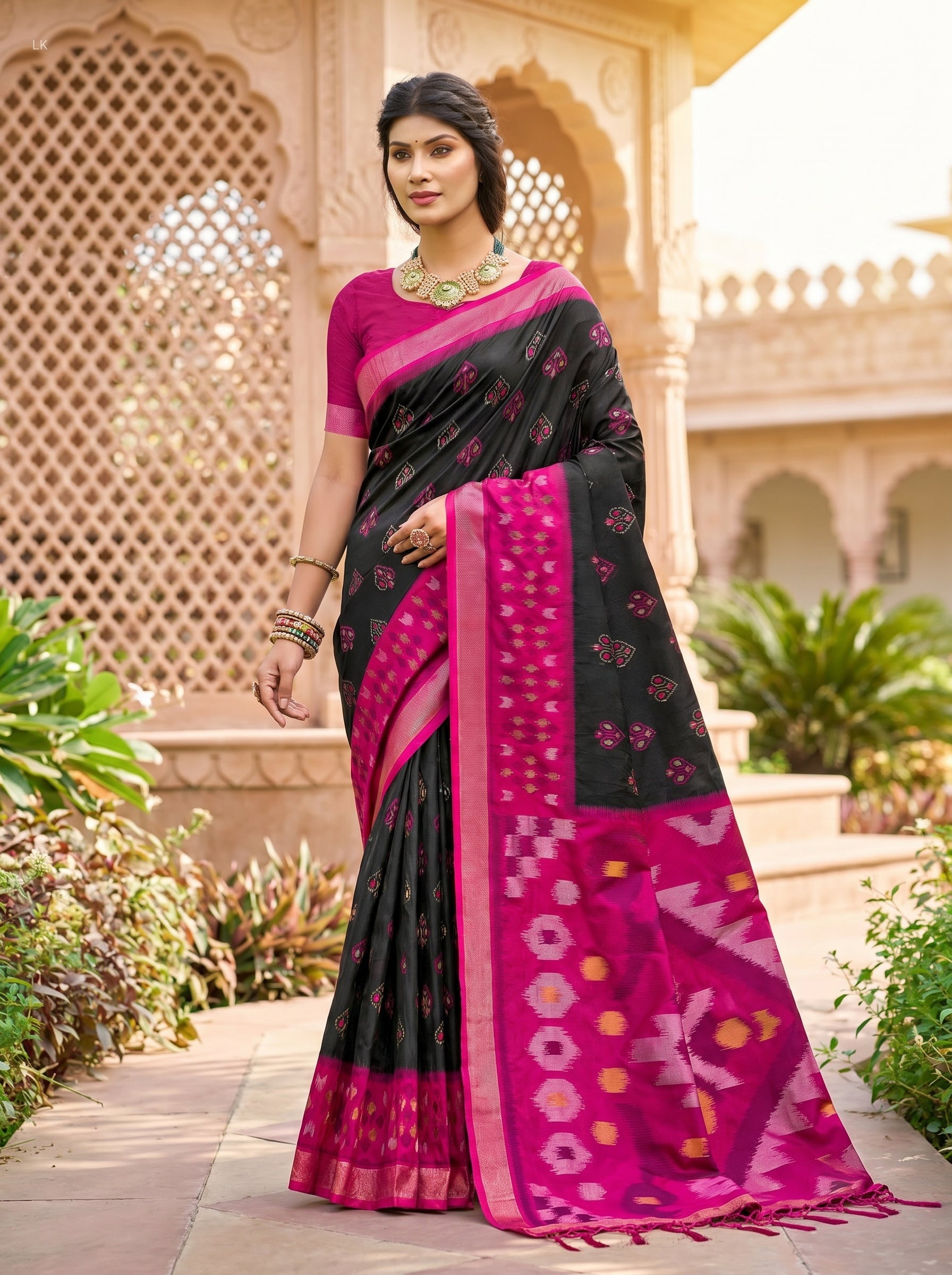 PixelLoom Silk (I) Ready To Wear Pocket Saree