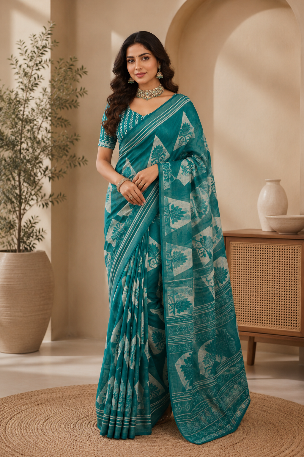 Nine to Thrive Mul Cotton (D) Ready To Wear Pocket Sarees