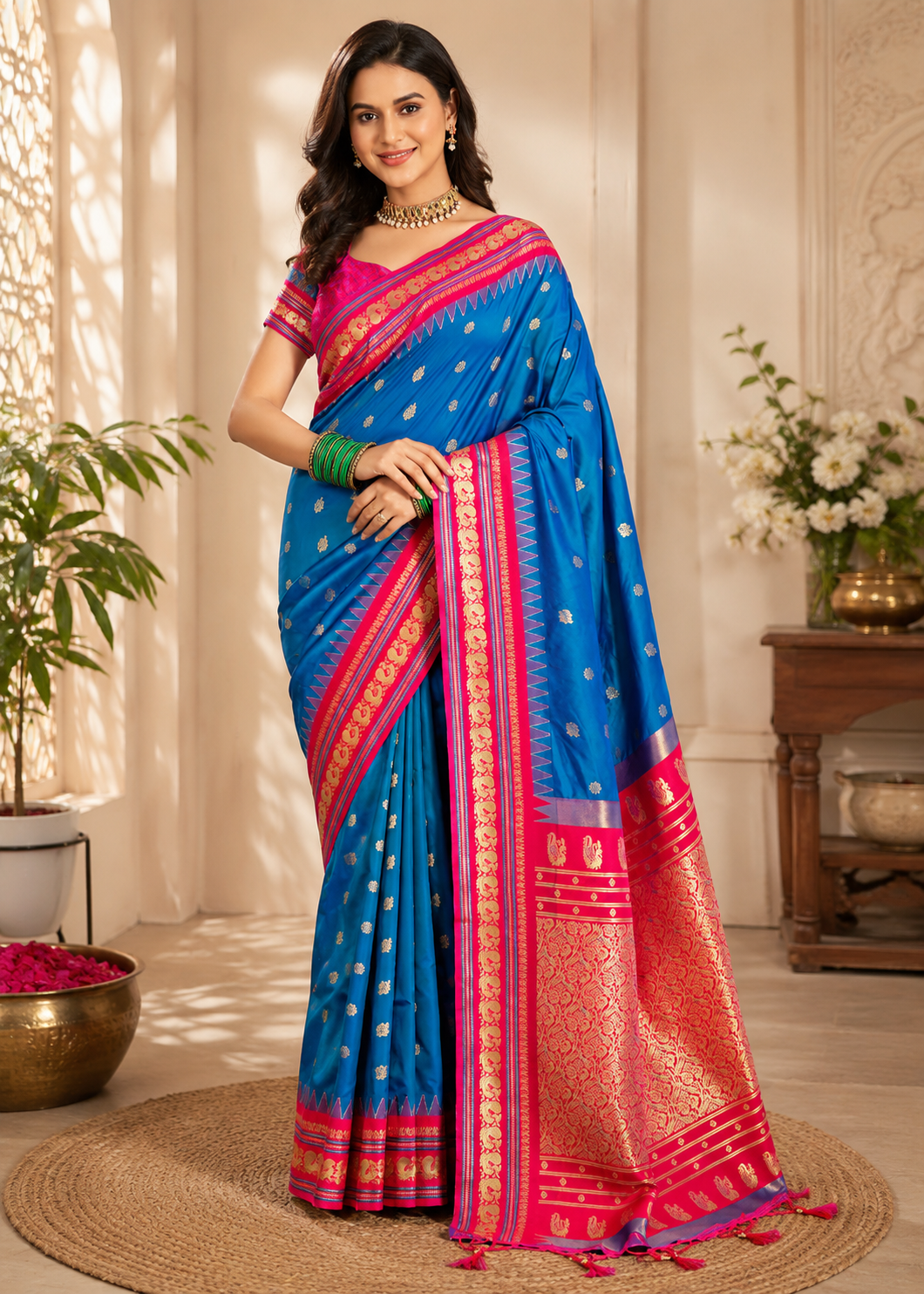 Saaj Silk (A) Ready To Wear Pocket Saree