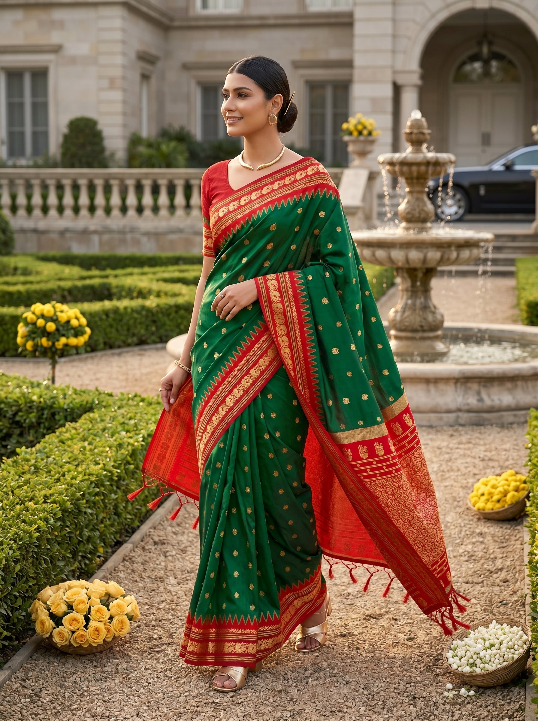 Saaj Silk (B) Ready To Wear Pocket Saree