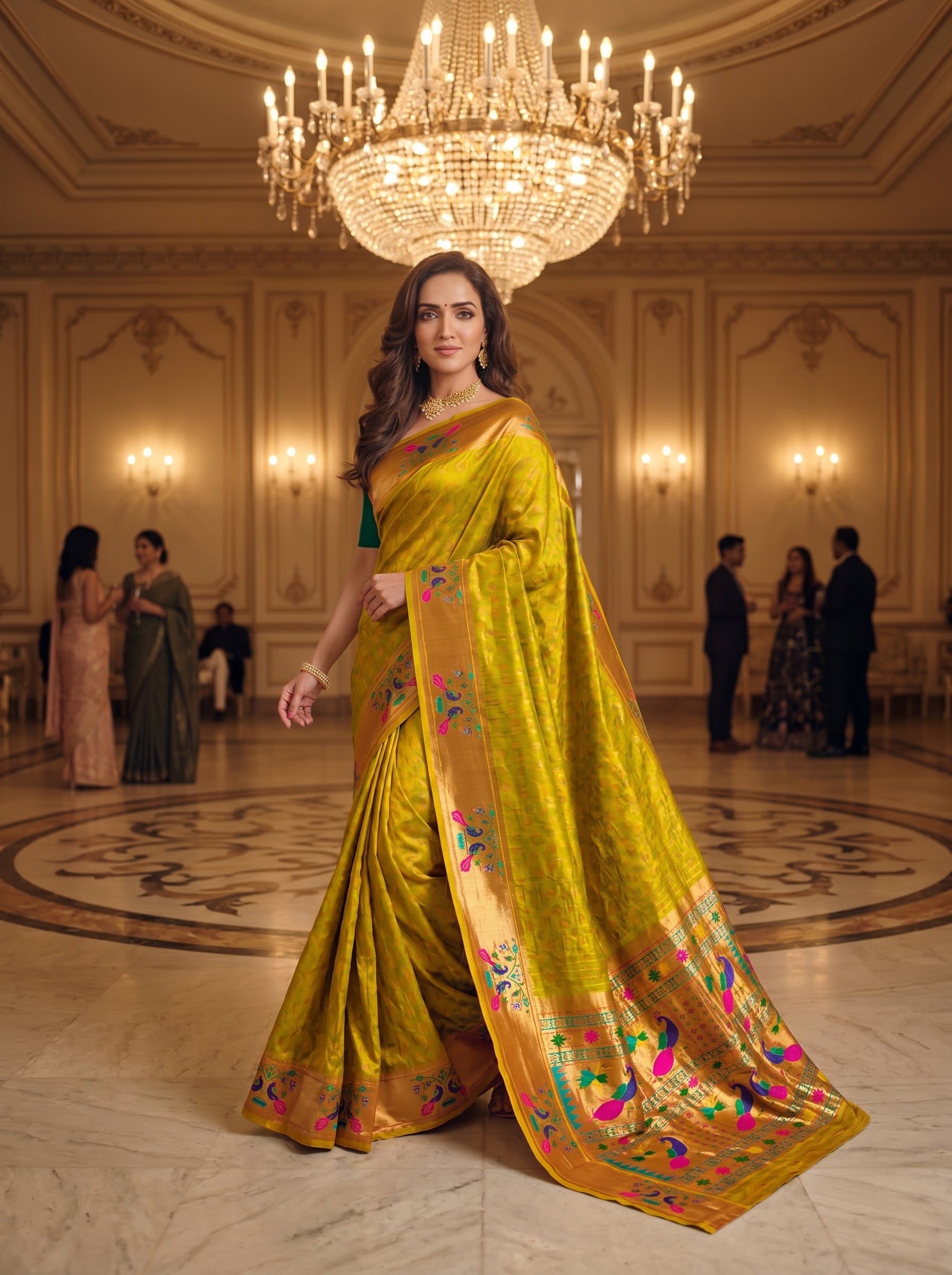 Anand Arpan Powerloom Paithani Silk (G) Ready To Wear Pocket Saree