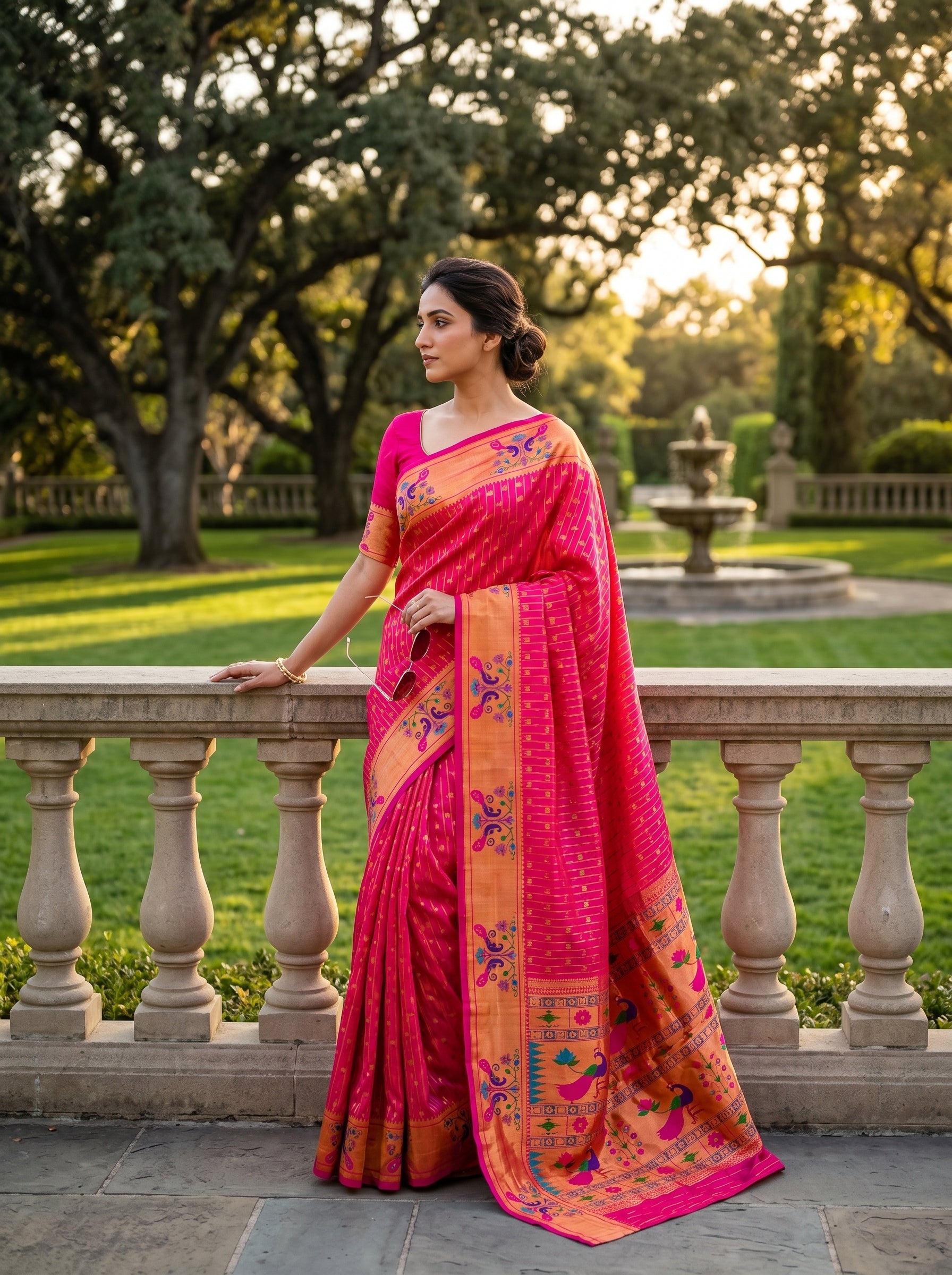 Anand Arpan Powerloom Paithani Silk (E) Ready To Wear Pocket Saree