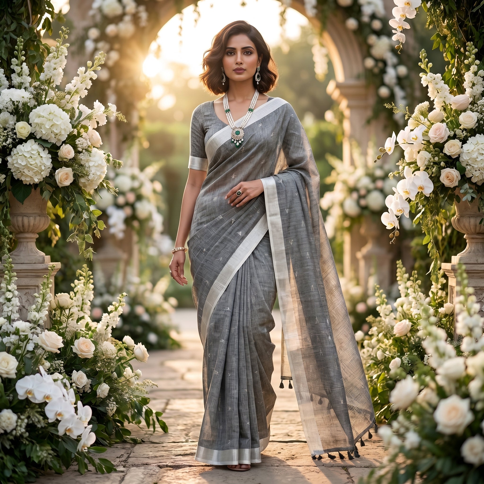 Drapedew Linen Cotton (D) Ready To Wear Pocket Saree