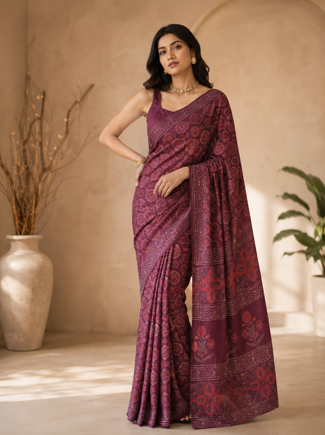 Soul soft Mul Cotton Ready To Wear Pocket Saree