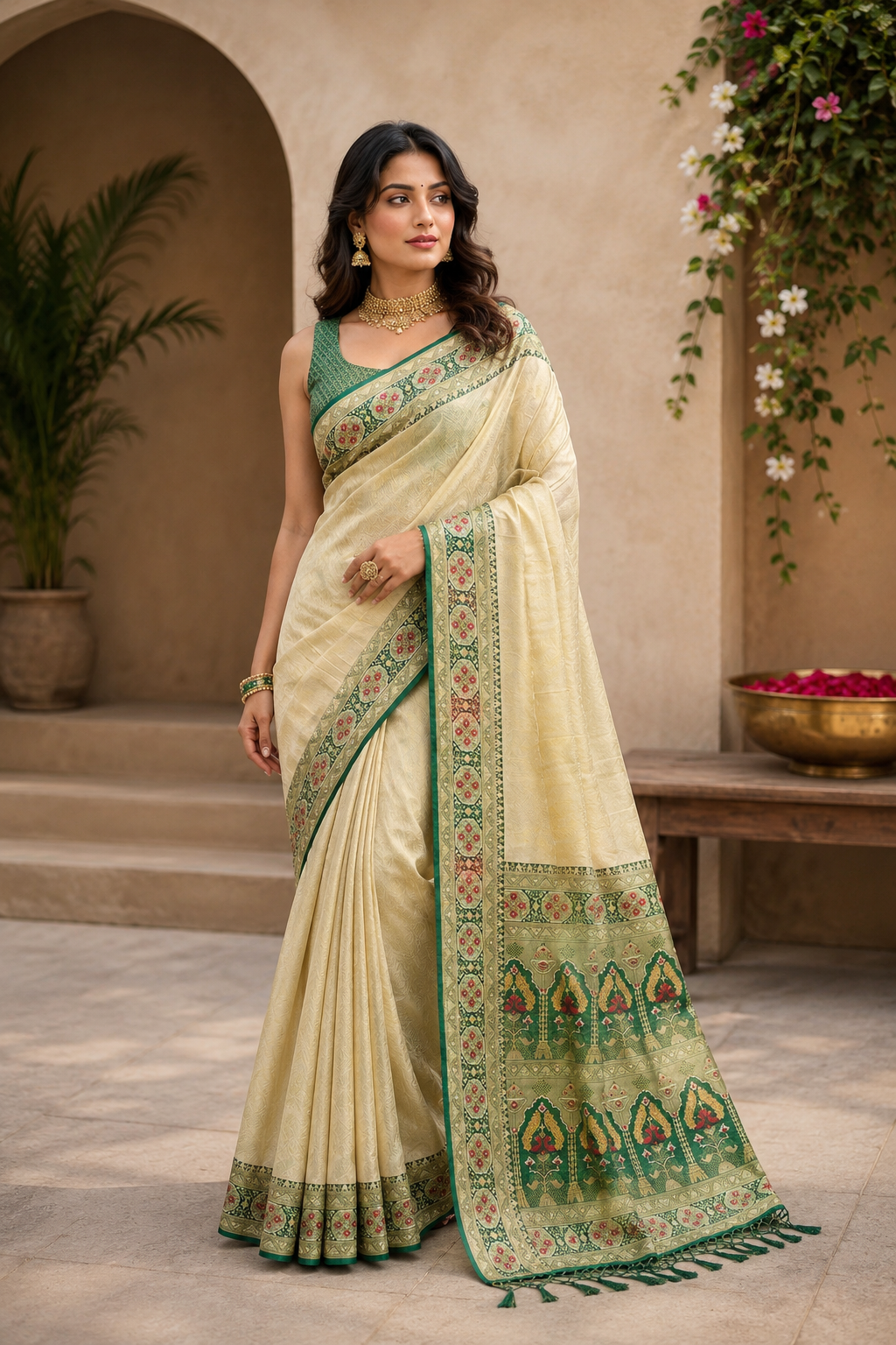 Subtle Splendor Banarasi Silk (C) Ready To Wear Pocket Saree