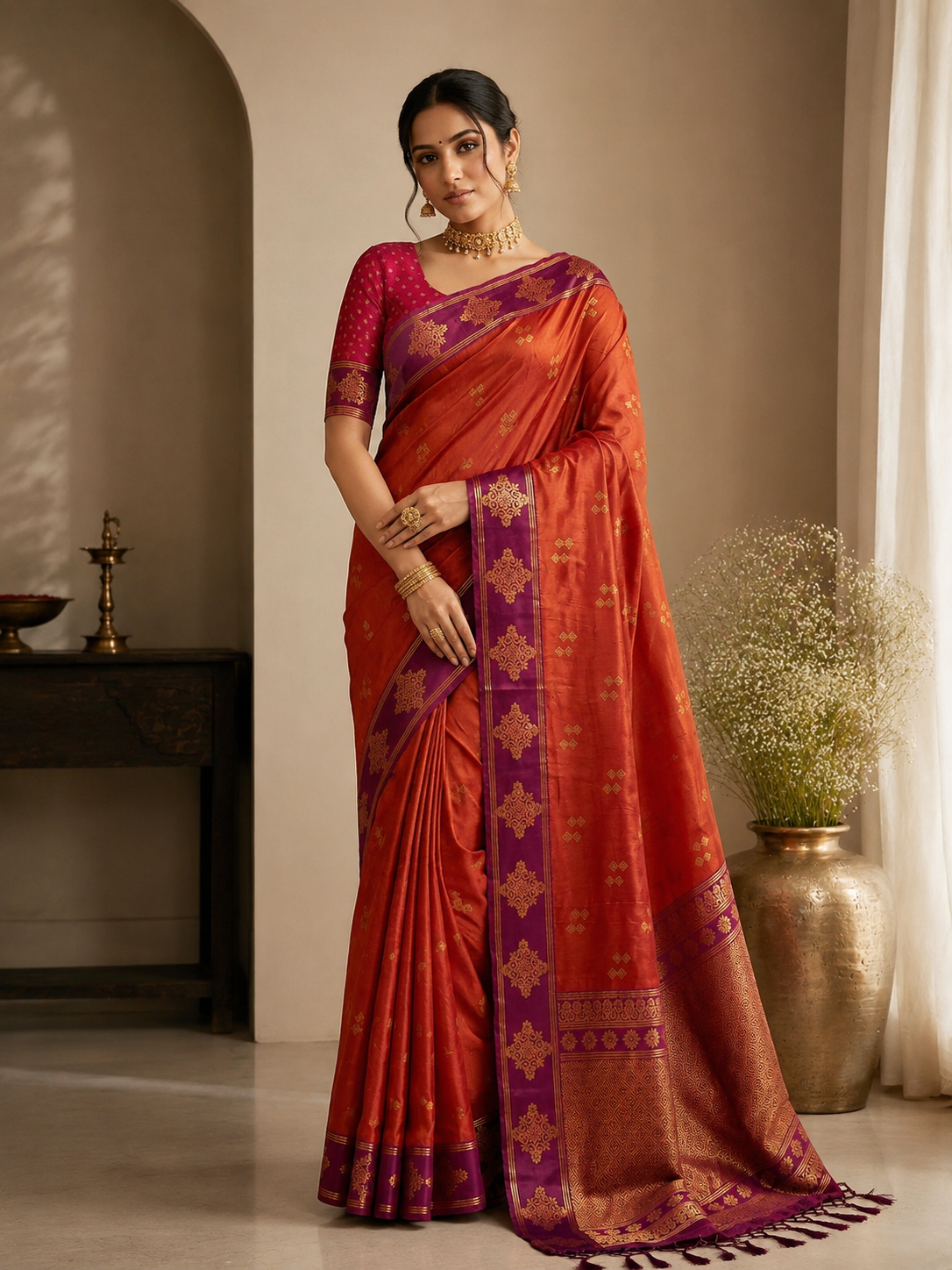 Lavanya Silk (C) Ready To Wear Pocket Saree