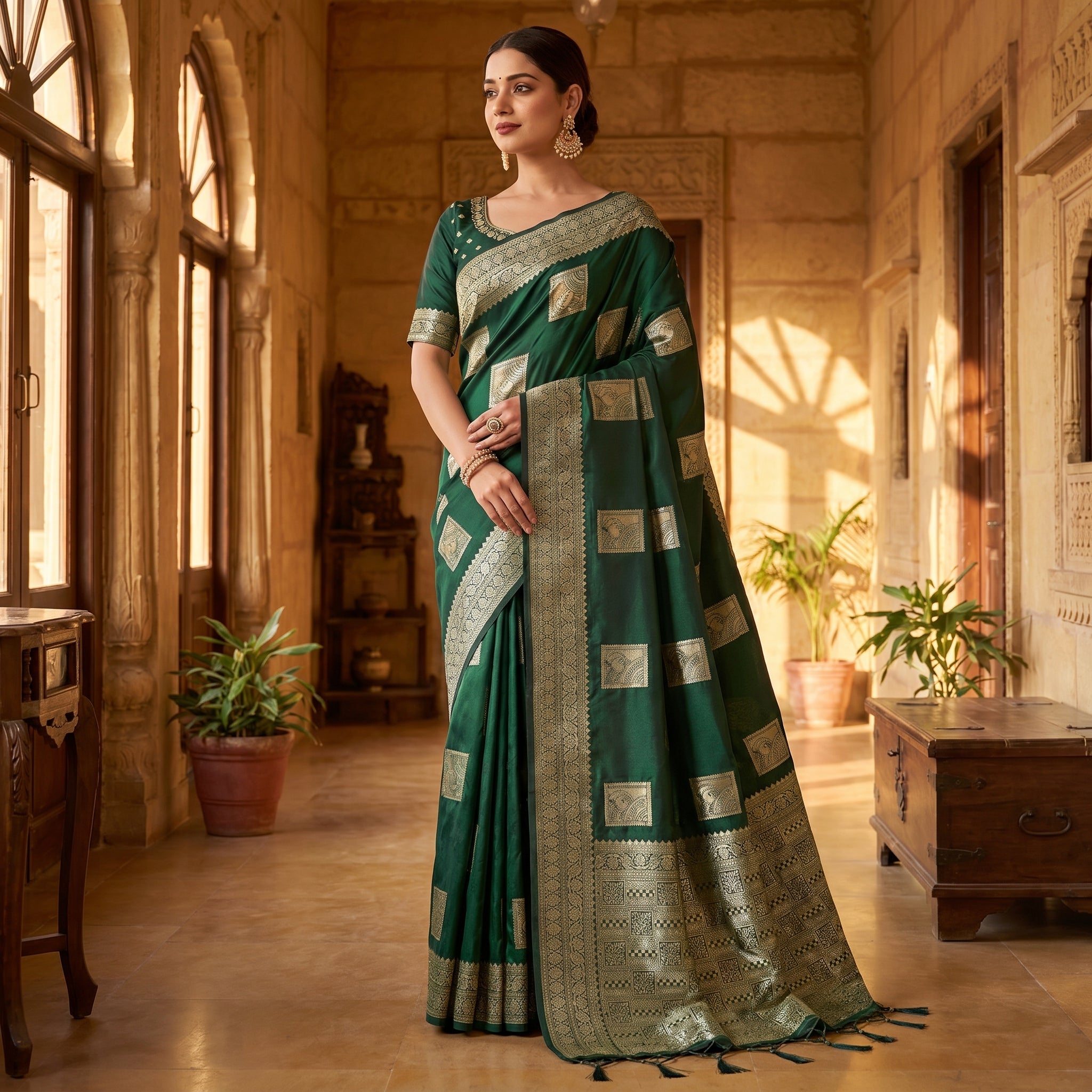 Ruhani Silk (A) Ready To Wear Pocket Saree