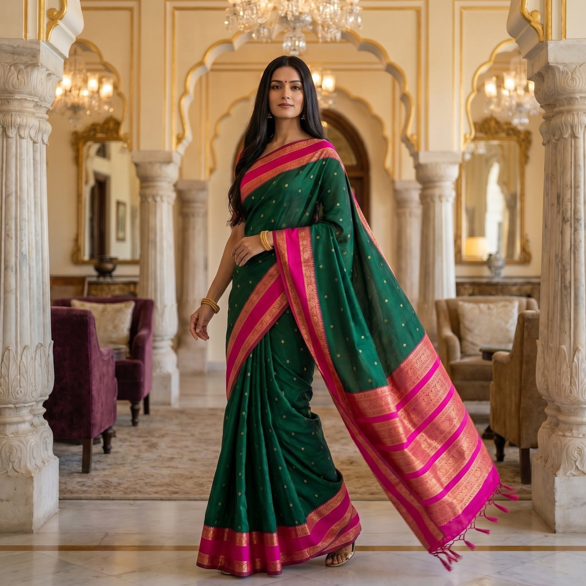 Solin Silk (D) Ready To Wear Pocket Saree