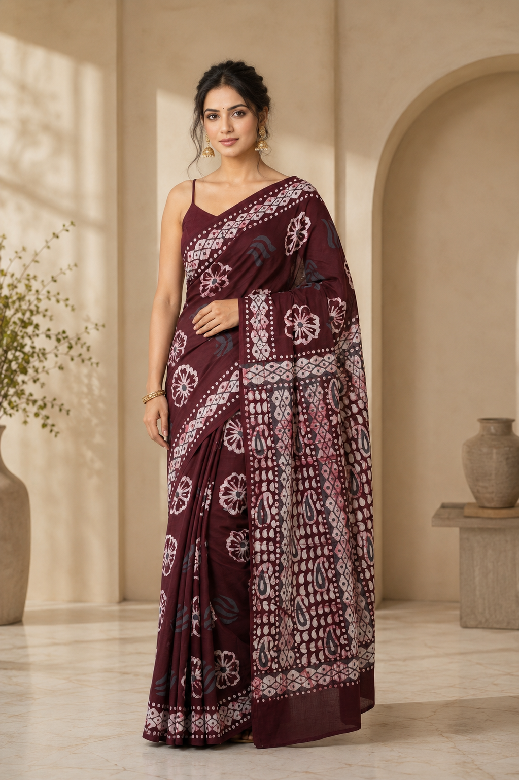 Soot Saga Mul Cotton Ready To Wear Pocket Saree