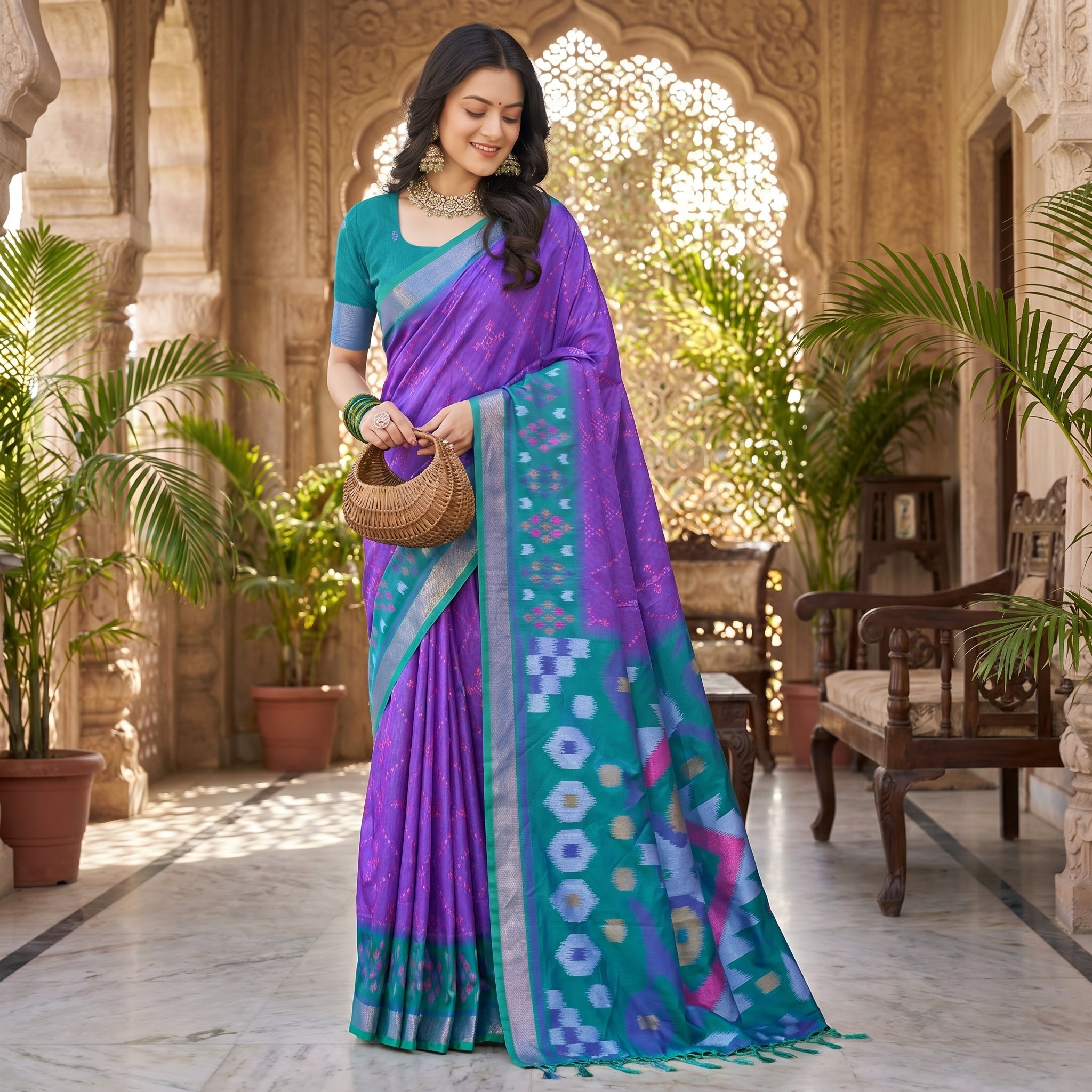 PixelLoom Silk (G) Ready To Wear Pocket Saree