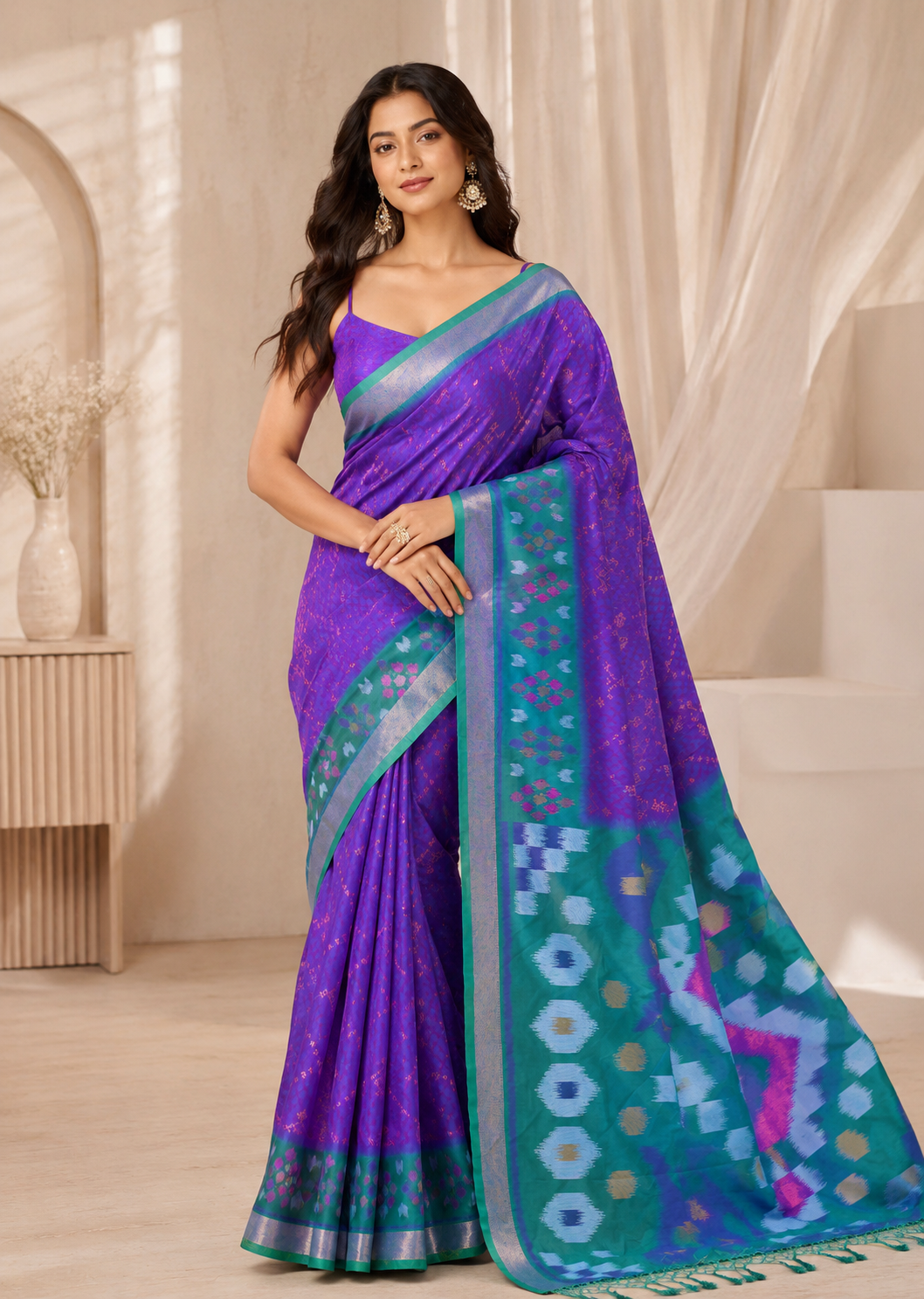 PixelLoom Silk (G) Ready To Wear Pocket Saree