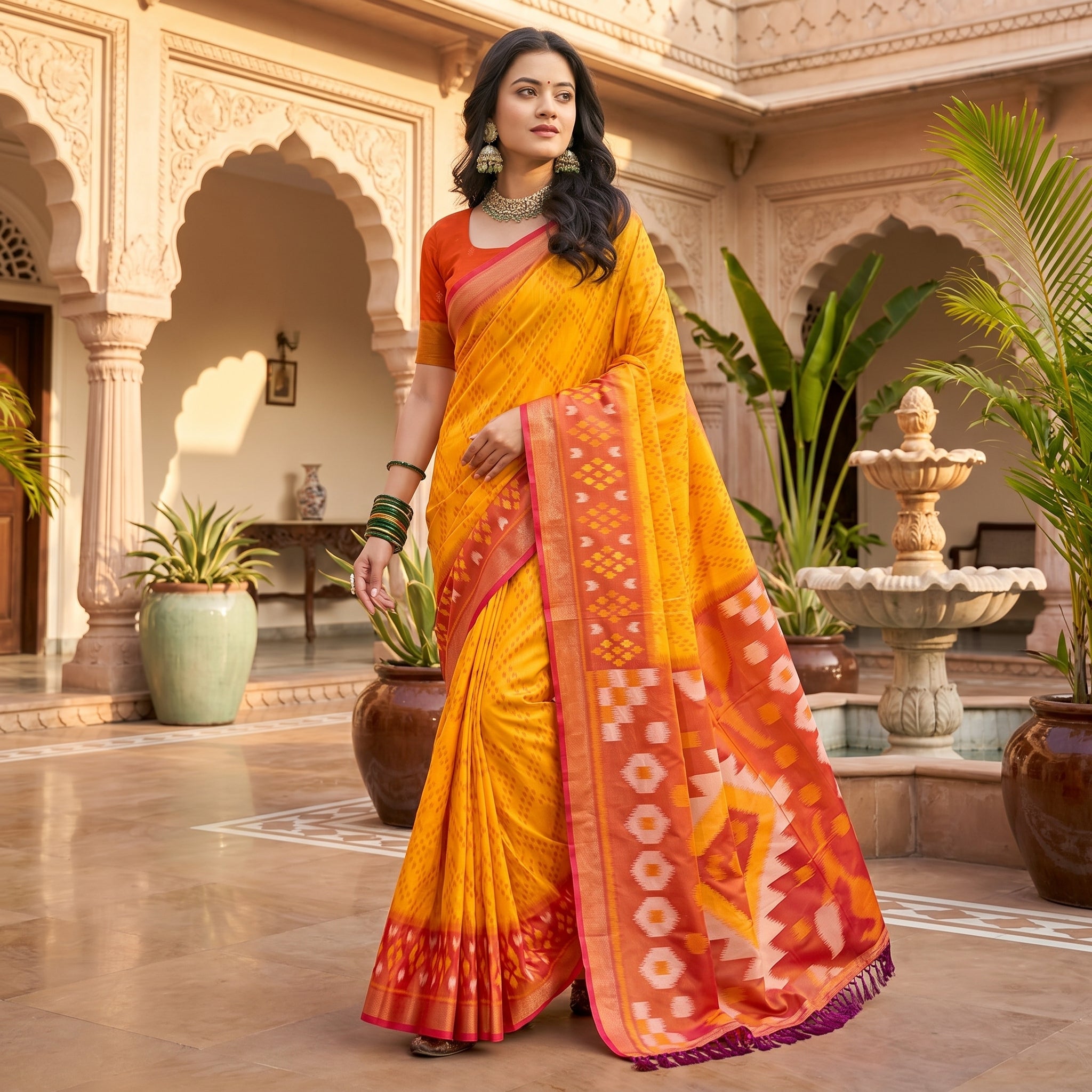 PixelLoom Silk (E) Ready To Wear Pocket Saree