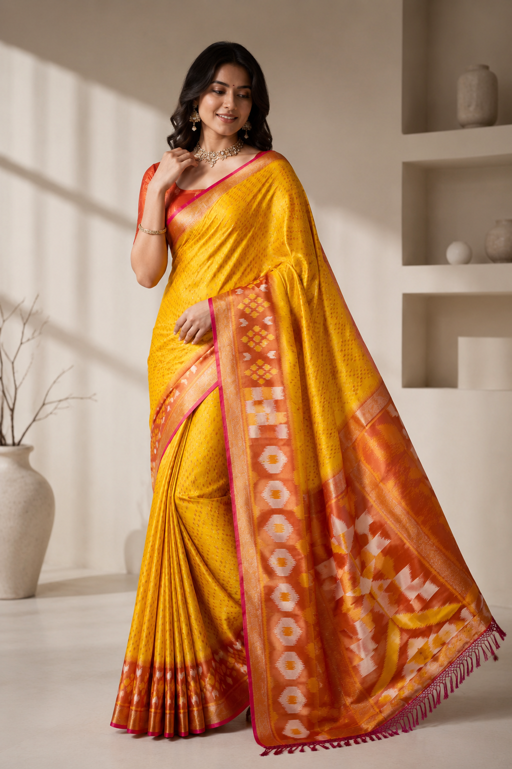 PixelLoom Silk (E) Ready To Wear Pocket Saree