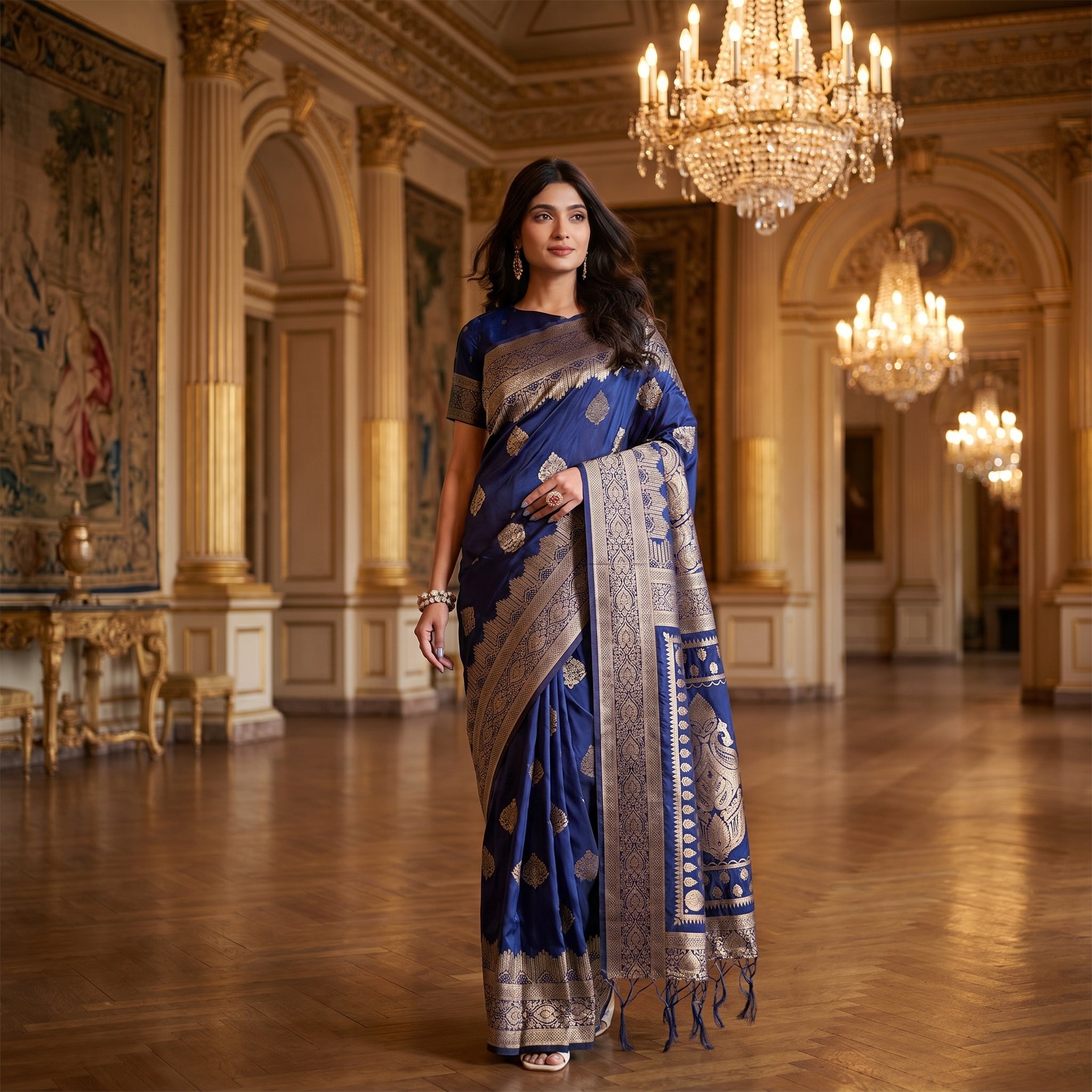 Regalia Silk (D) Ready To Wear Pocket Saree