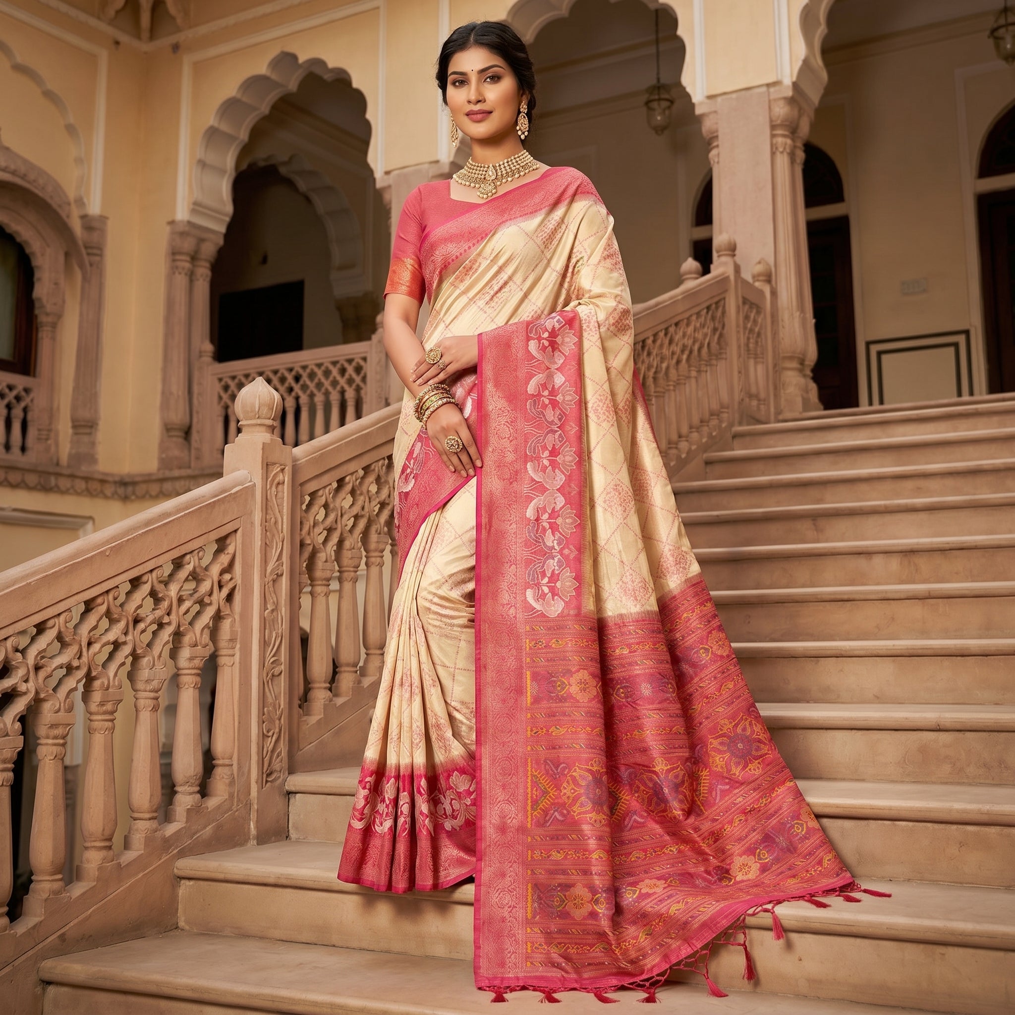 Iris Radiance Silk (E) Ready To Wear Pocket Saree