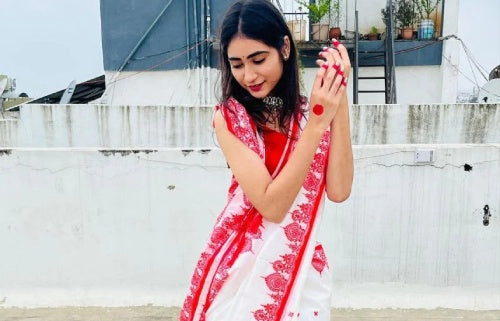 Bengali Silk Ready To Wear Pocket Sare