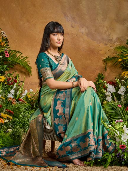 Silken Grace (D) Ready To Wear Pocket Saree