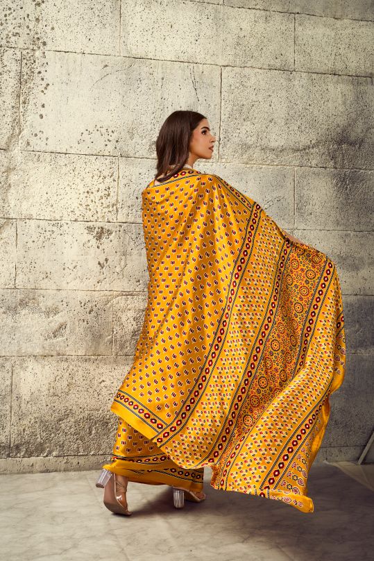 Iris Satin Crepe (B) Ready To Wear Pocket Saree