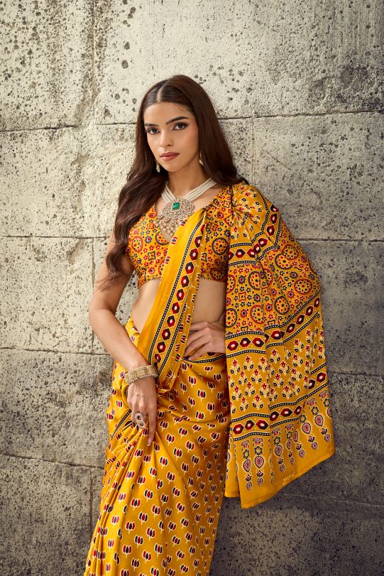 Iris Satin Crepe (B) Ready To Wear Pocket Saree
