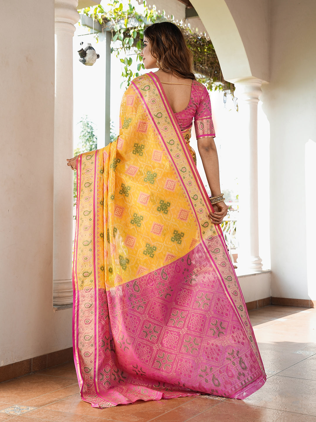 Rangrez Cotton Silk Ready To Wear Pocket Saree