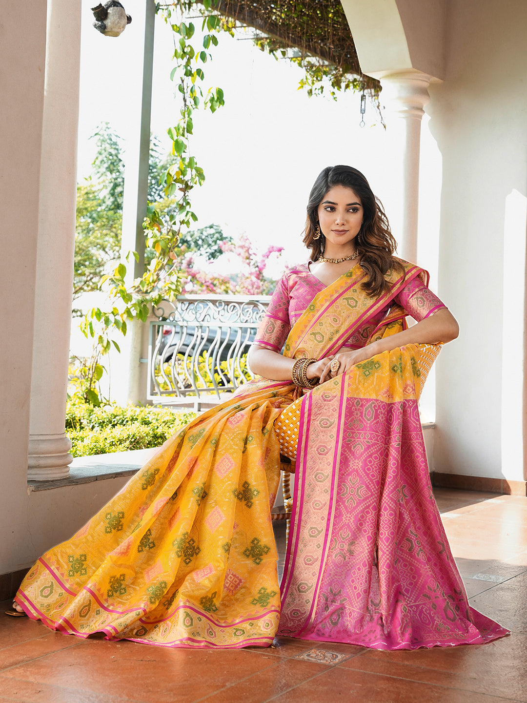 Rangrez Cotton Silk Ready To Wear Pocket Saree
