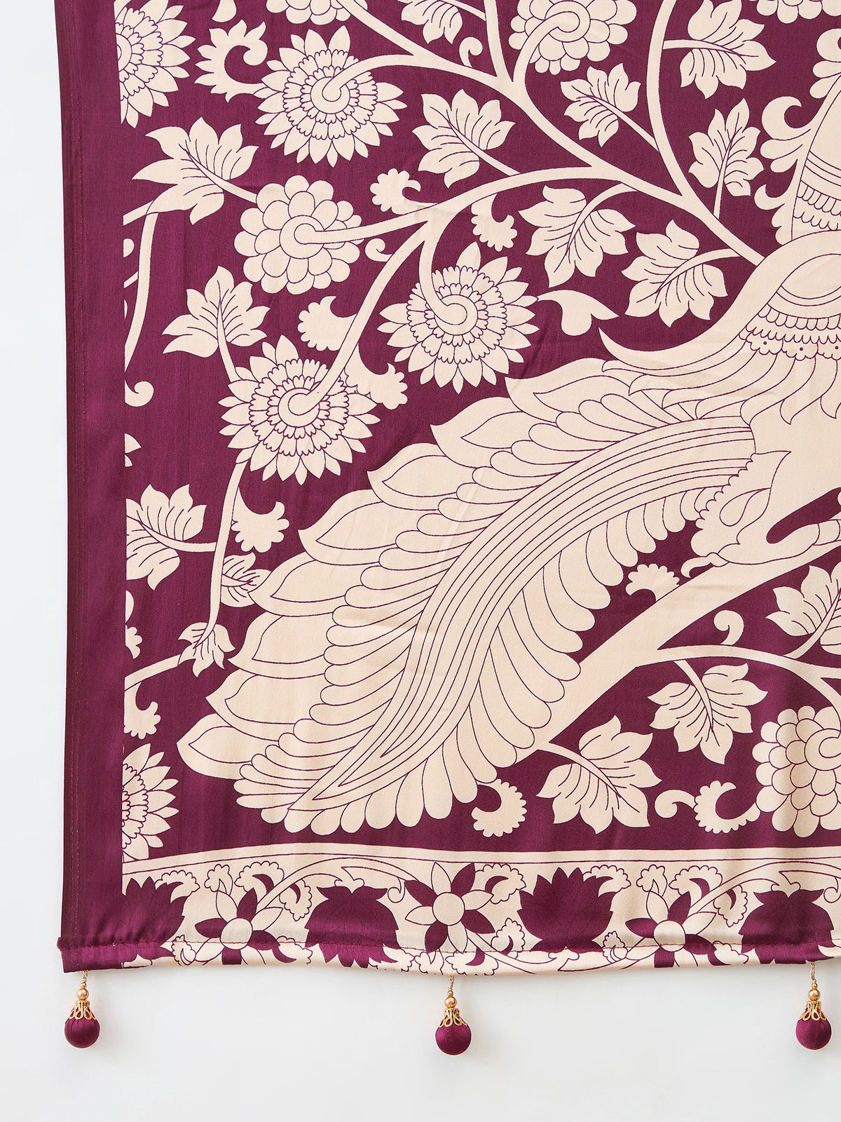 Suvarna Semi Modal Ready To Wear Pocket Saree | Wine