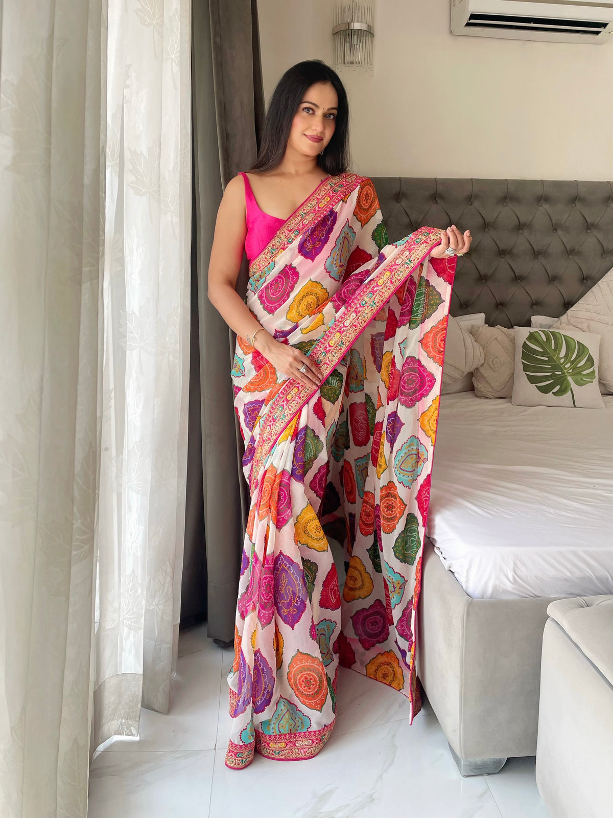 Rangtara Georgette Ready To Wear Pocket Saree