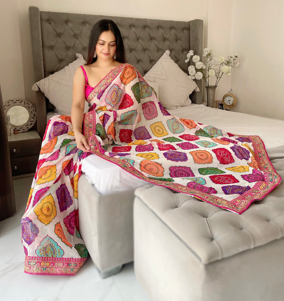 Rangtara Georgette Ready To Wear Pocket Saree