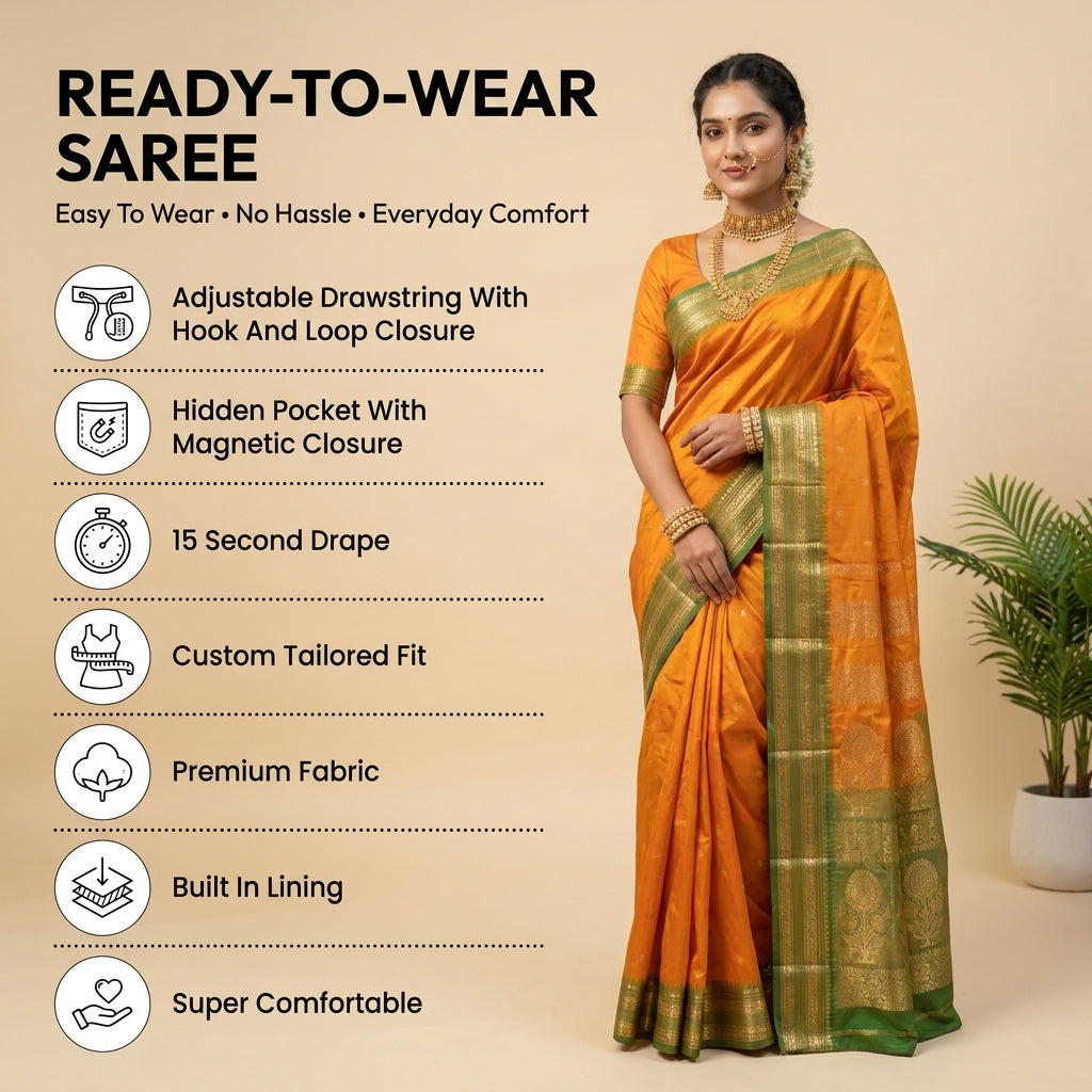 Aranya Silk (A) Ready To Wear Pocket Saree