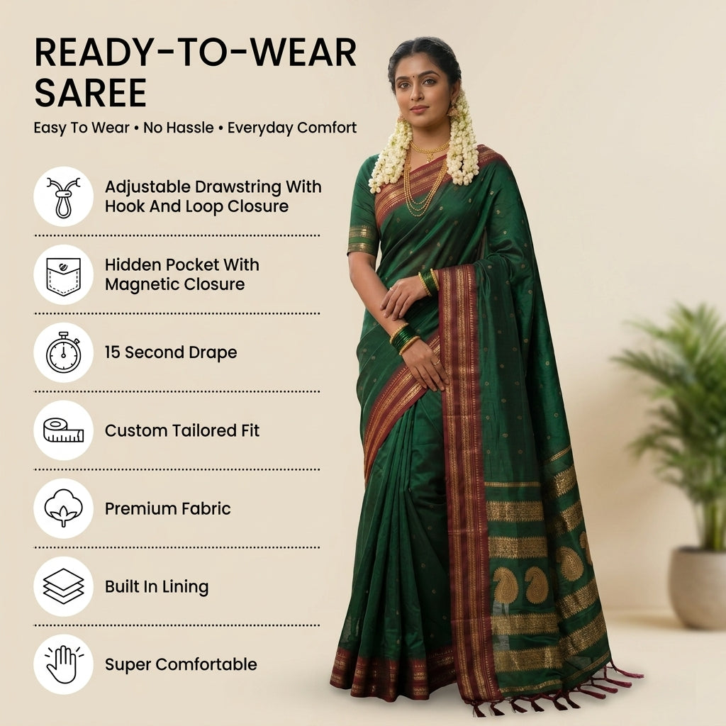 Aranya Silk (C) Ready To Wear Pocket Saree
