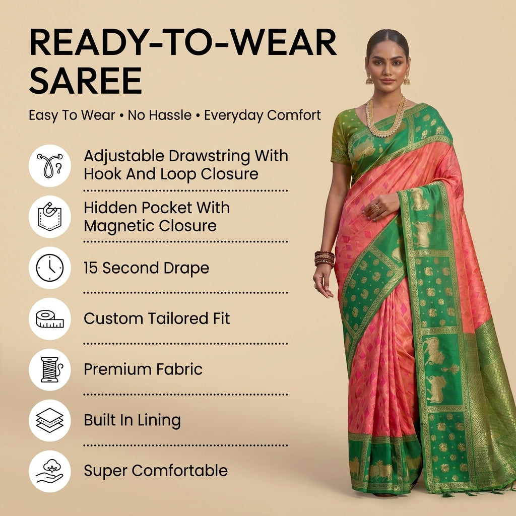 Lyla Silk (C) Ready To Wear Pocket Saree