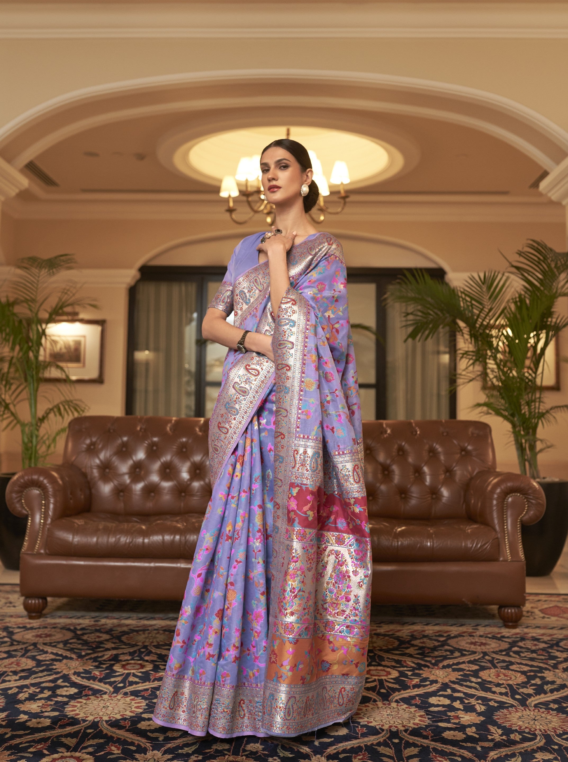 Kashmiri Modal Silk (H) Ready To Wear Pocket Saree