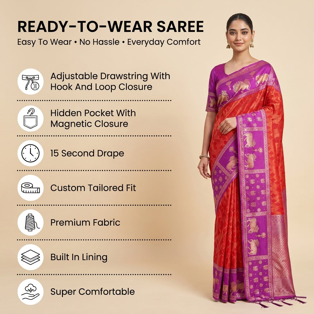 Lyla Silk (E) Ready To Wear Pocket Saree
