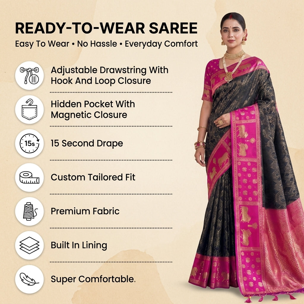 Lyla Silk (A) Ready To Wear Pocket Saree