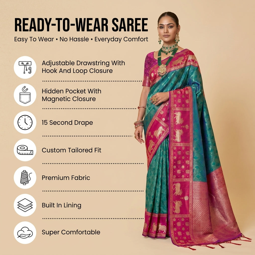 Lyla Silk (B) Ready To Wear Pocket Saree